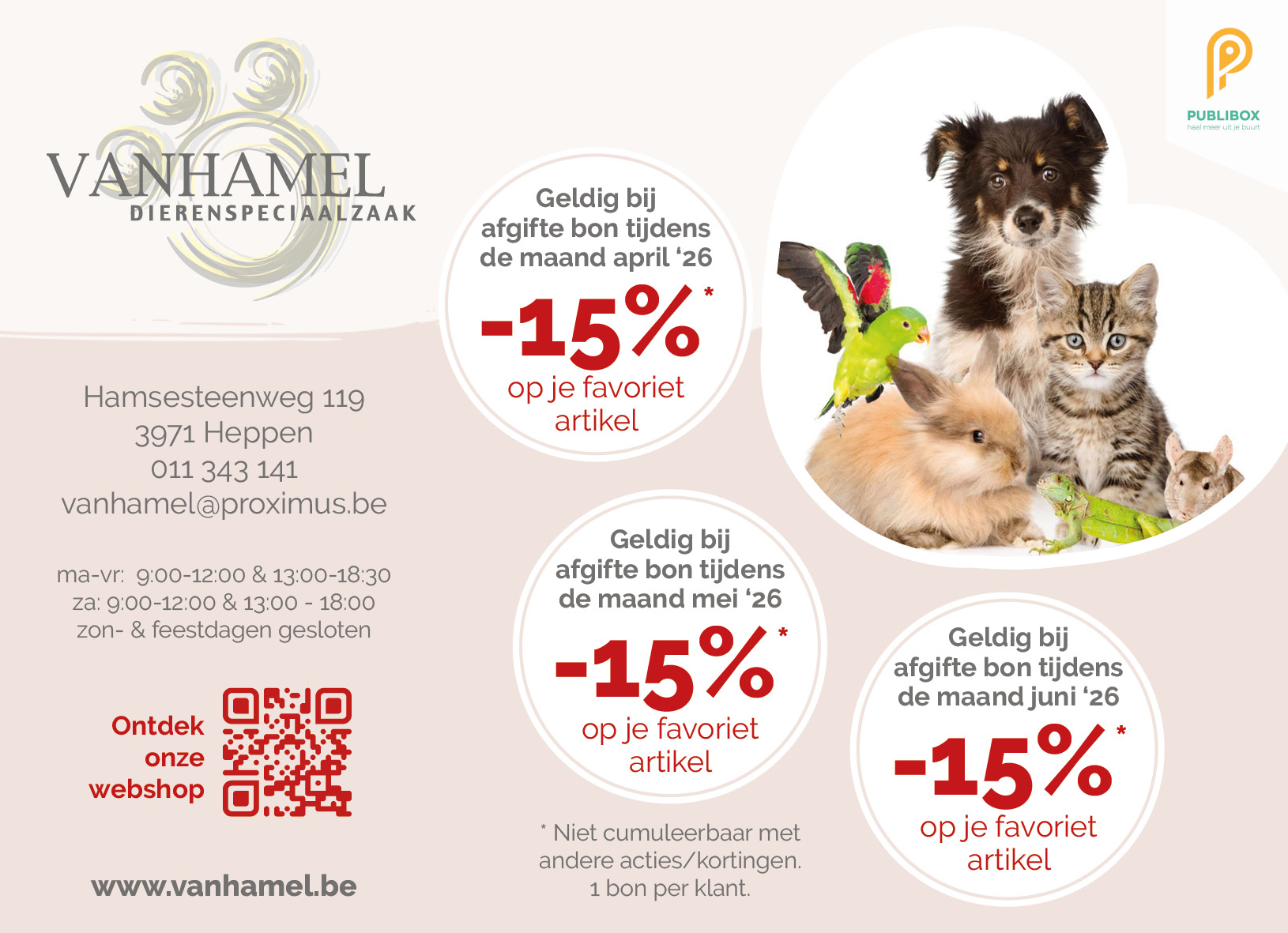 Vanhamel: Dierenspeciaalzaak Heppen