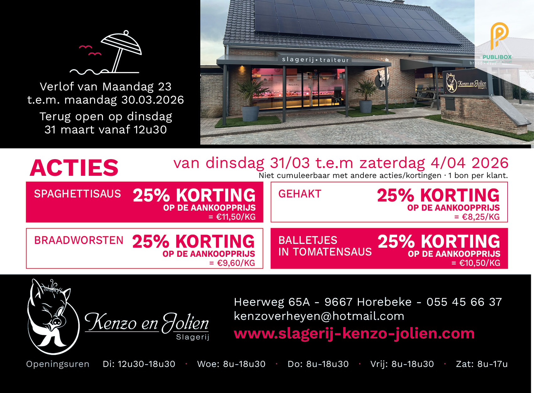 Slagerij Kenzo en Jolien Horebeke