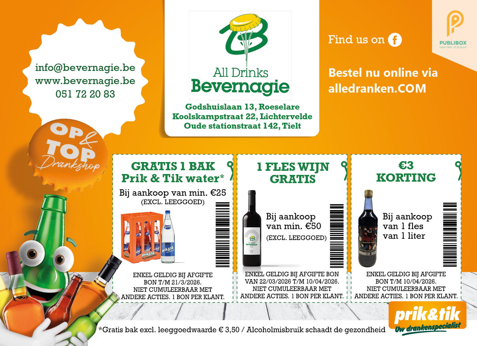 All Drinks Bevernagie Prik en Tik Lichtervelde-Roeselare-Tielt