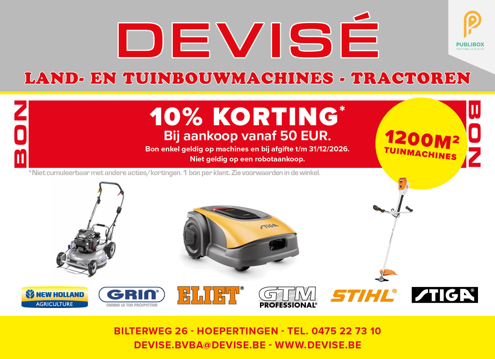 Tuin - en landbouwmachines Devisé Borgloon