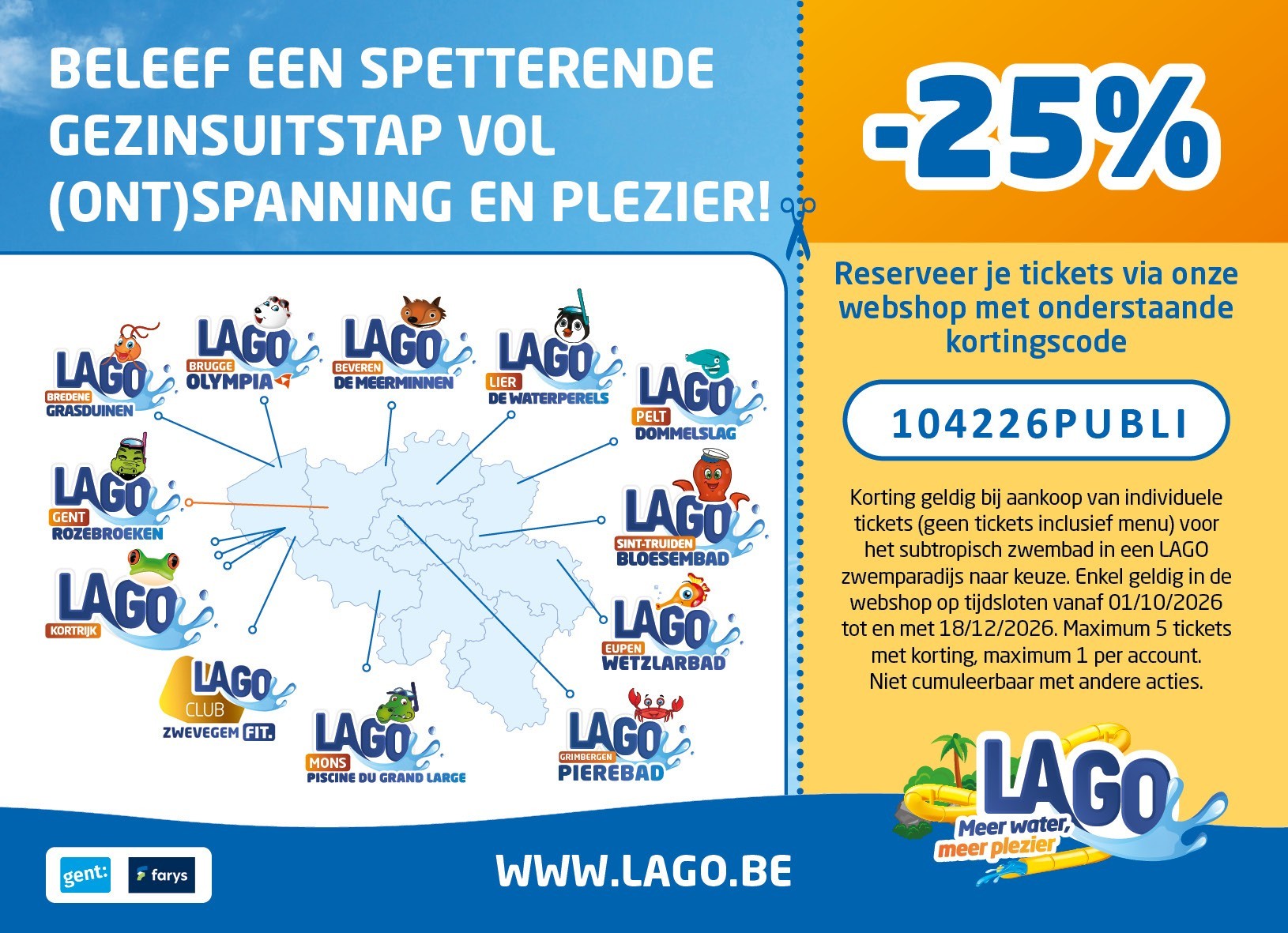 25% directe korting op je tickets
