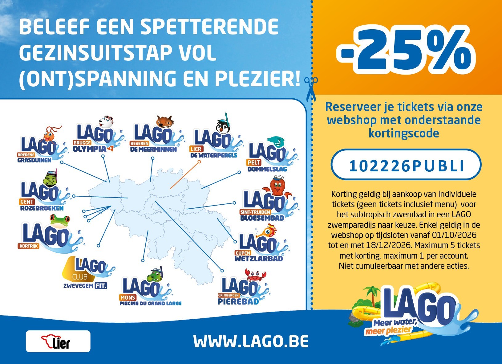25% directe korting op je tickets