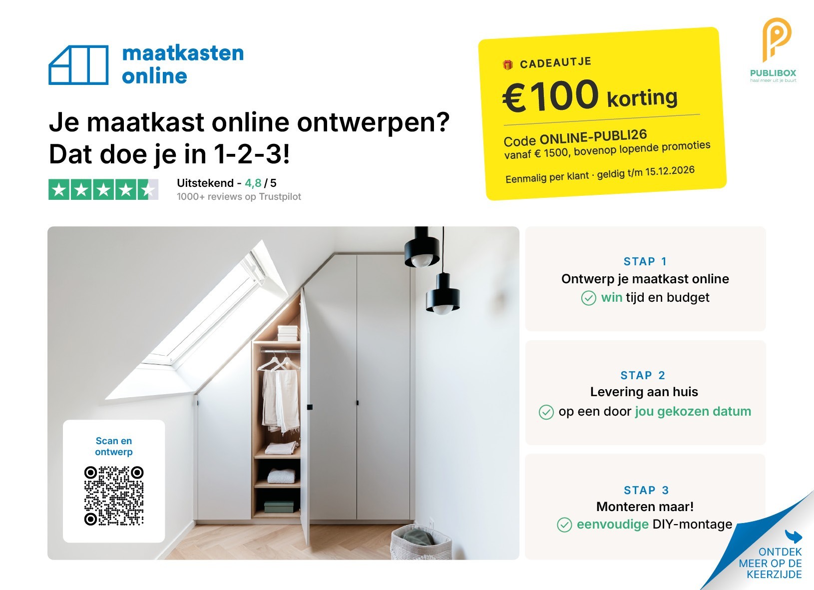 €100 korting op je maatkast