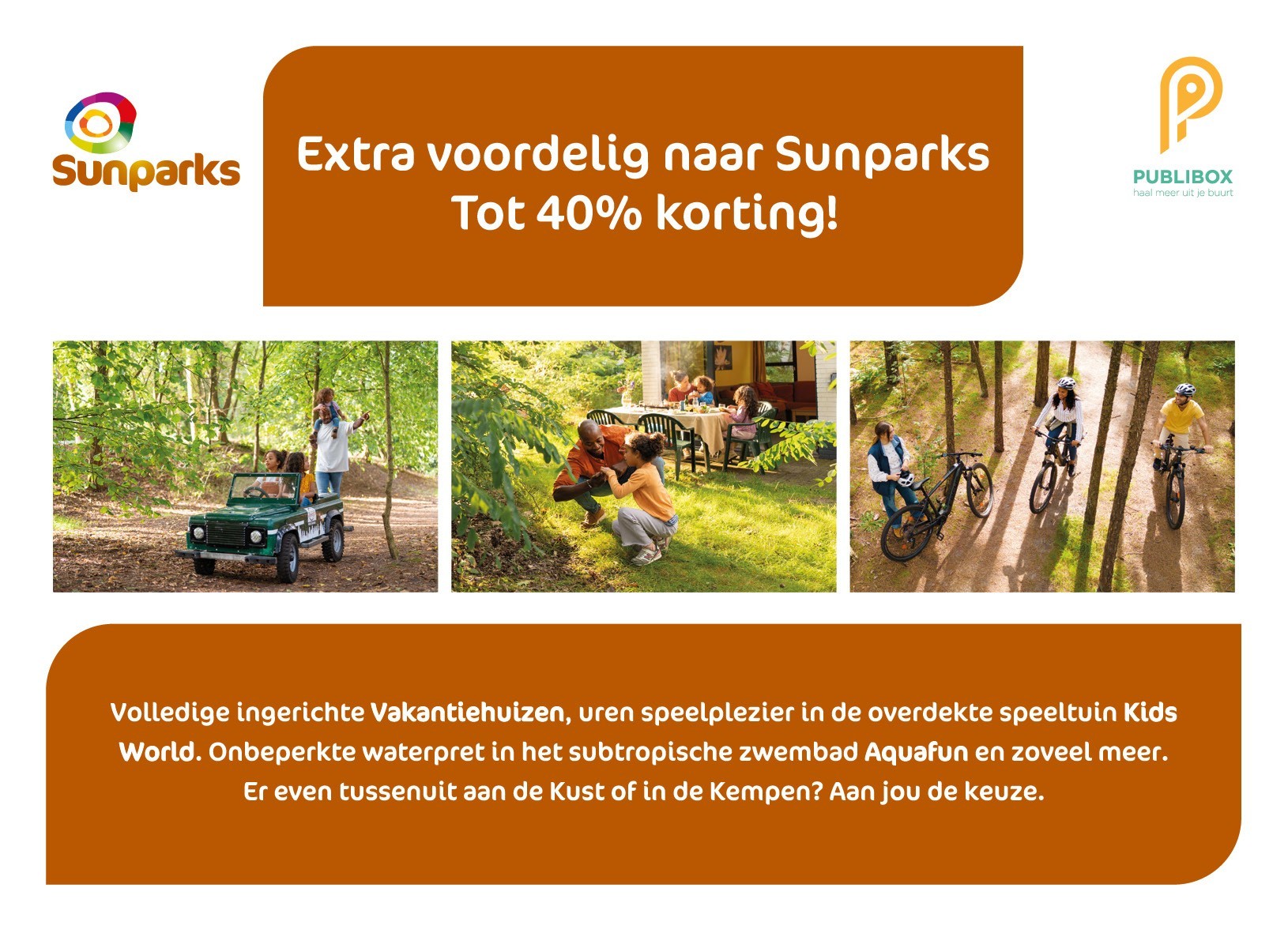 Tot 40% korting bij Sunparks
