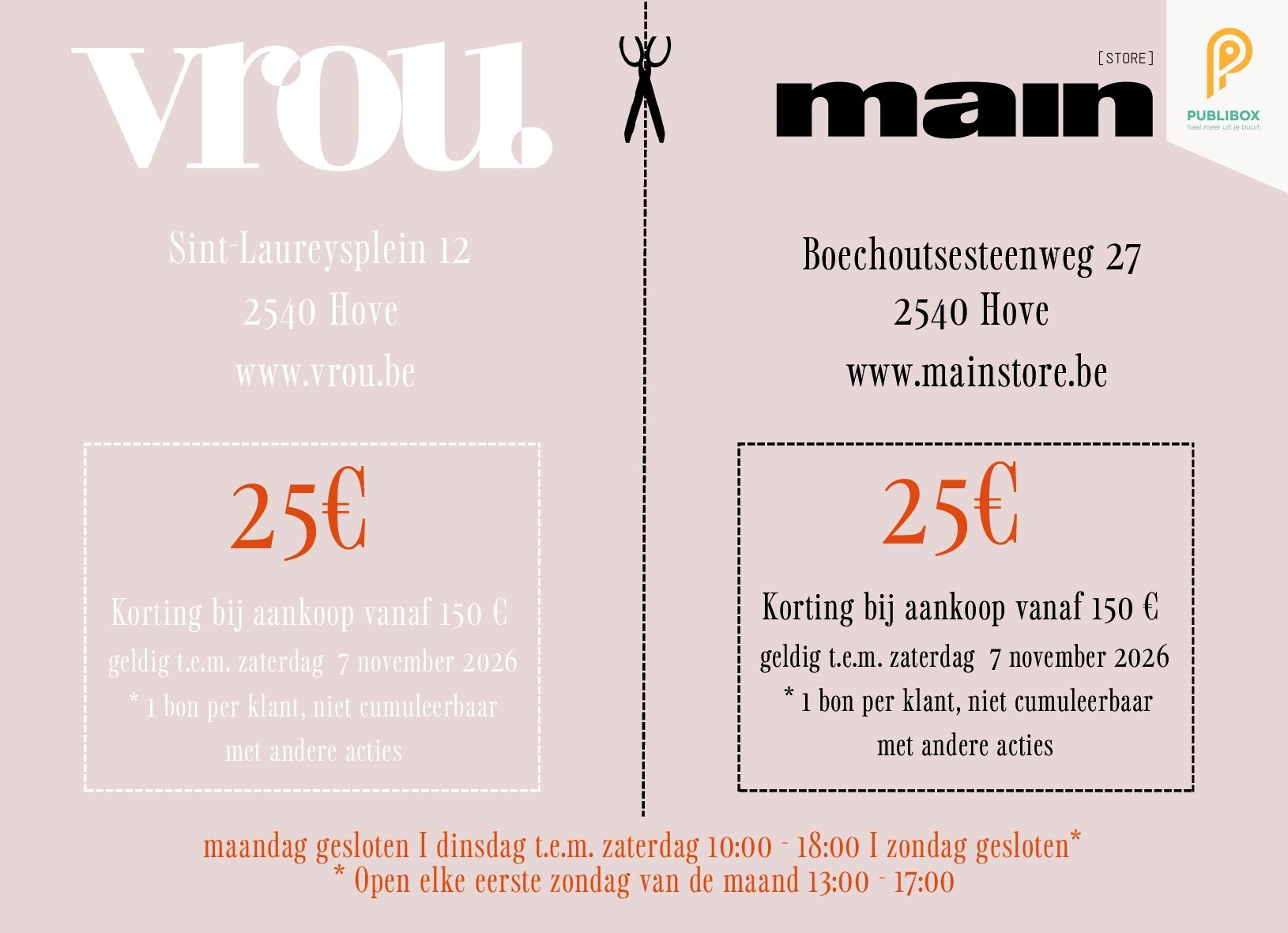 €25 korting vanaf €150
